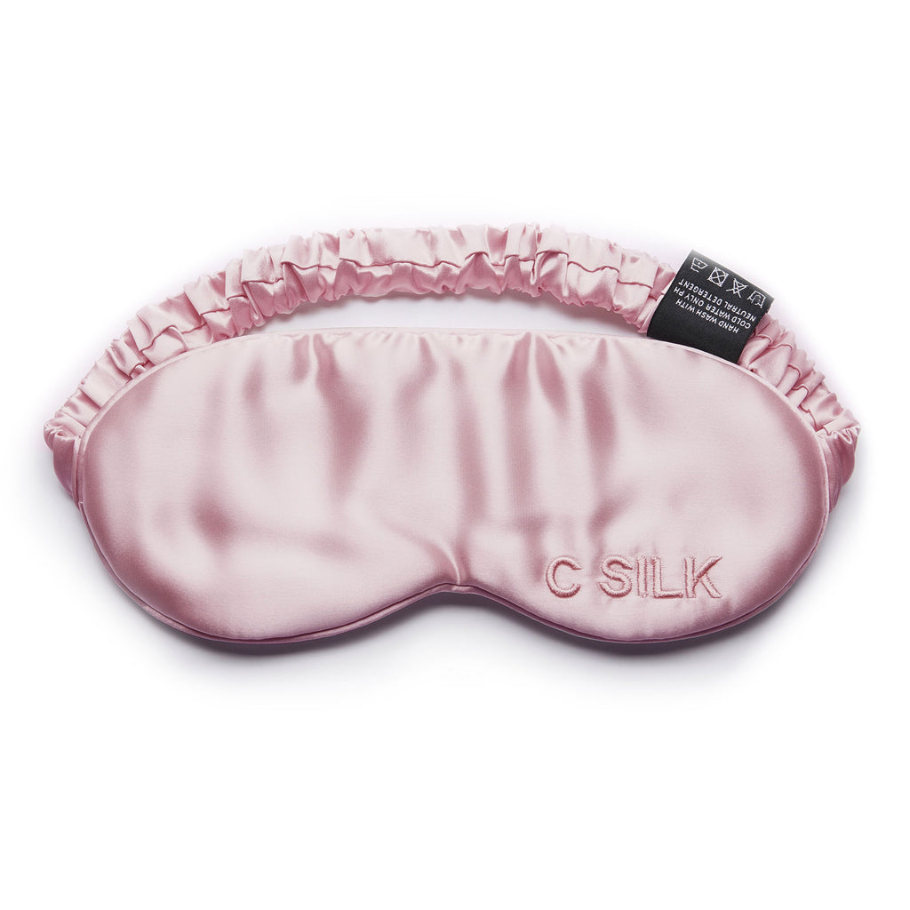 Blush Pink Pure Mulberry Silk Sleep Eye Mask Infused with Hyaluronic Acid  and Argan Oil – Lunalux