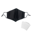 Silk Face Mask with Filter (Black)