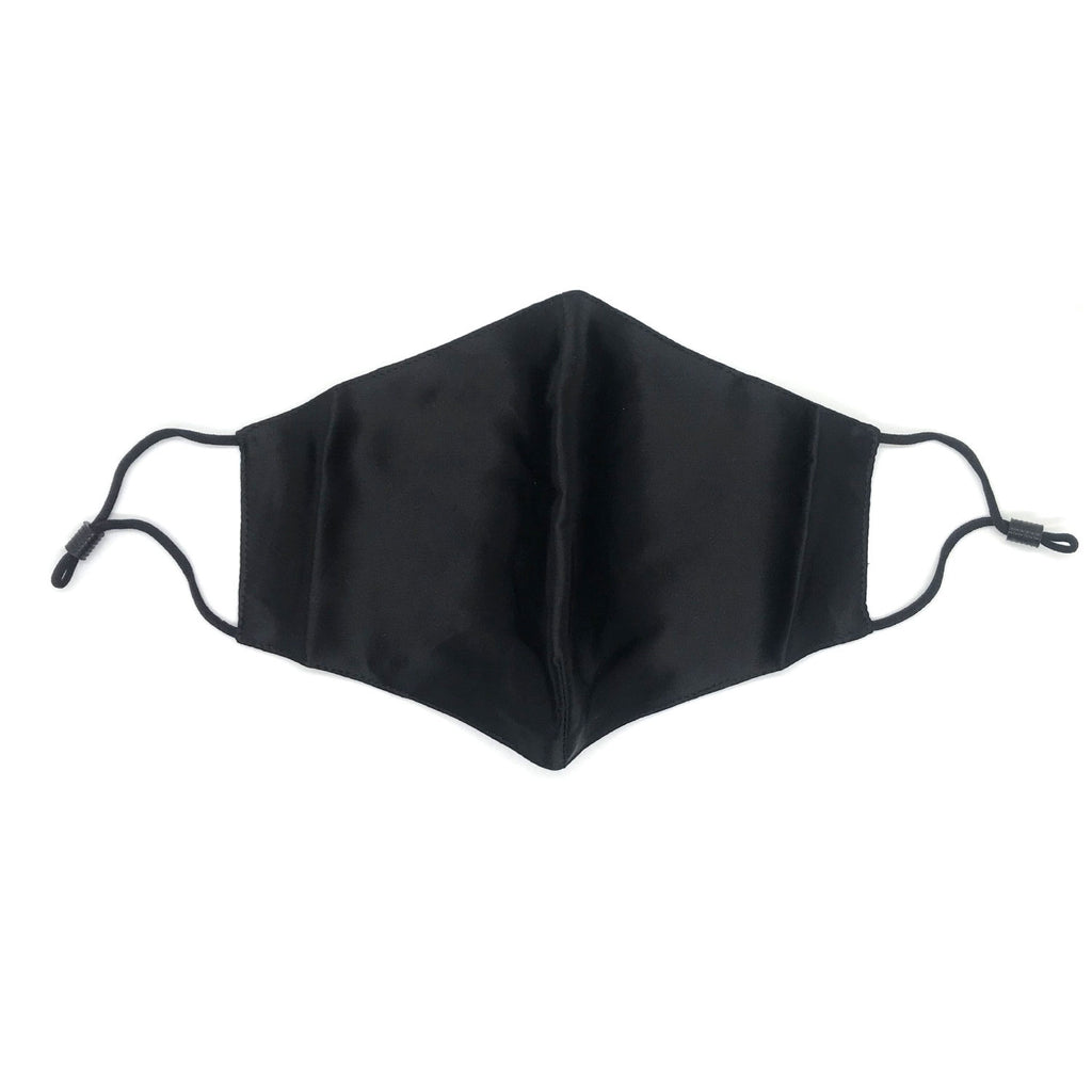 Silk Face Mask with Filter (Black)