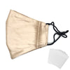 Silk Face Mask with Filter (Champagne)