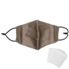 Silk Face Mask with Filter (Coffee)