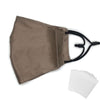 Silk Face Mask with Filter (Coffee)