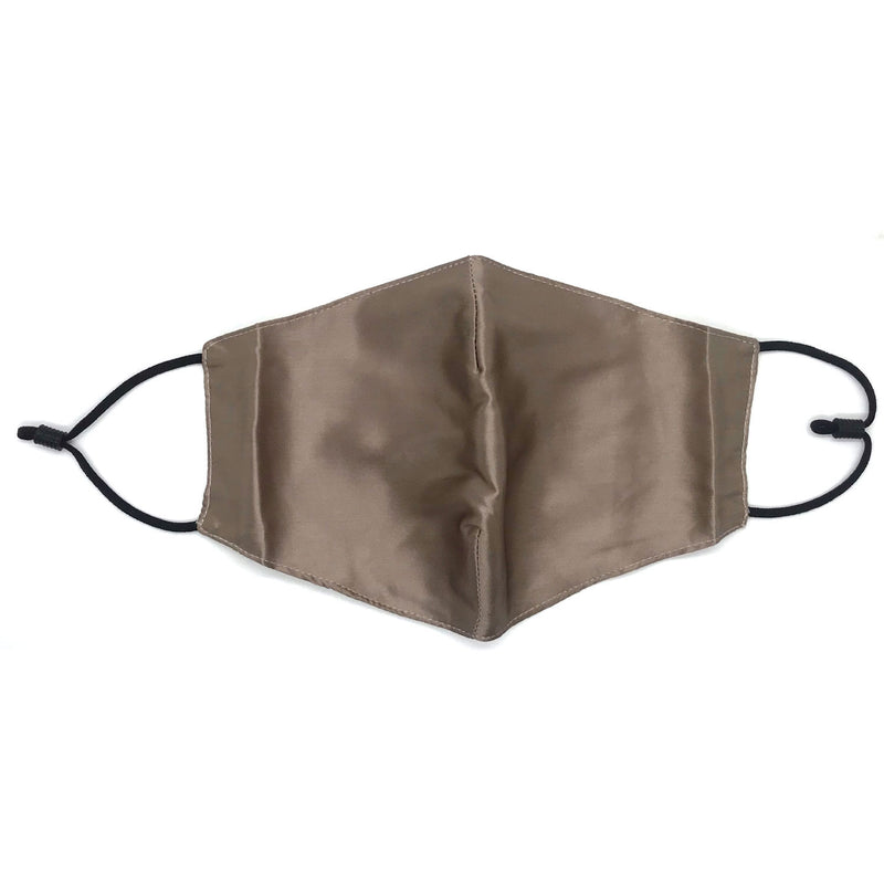 Silk Face Mask with Filter (Coffee)
