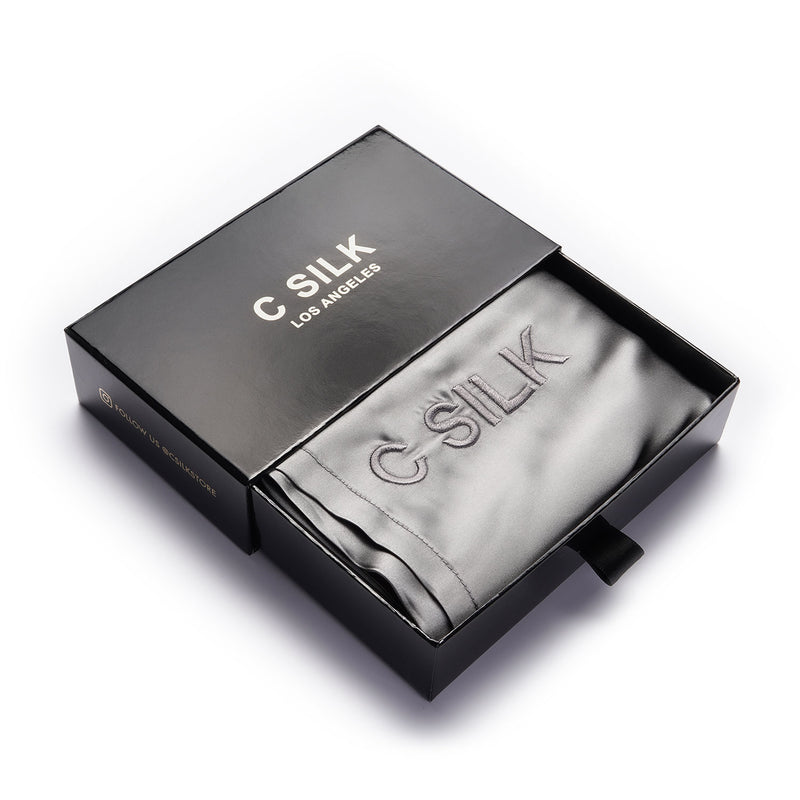 Silk Pillowcase 19mm (Silver)