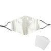 Silk Face Mask with Filter (White)