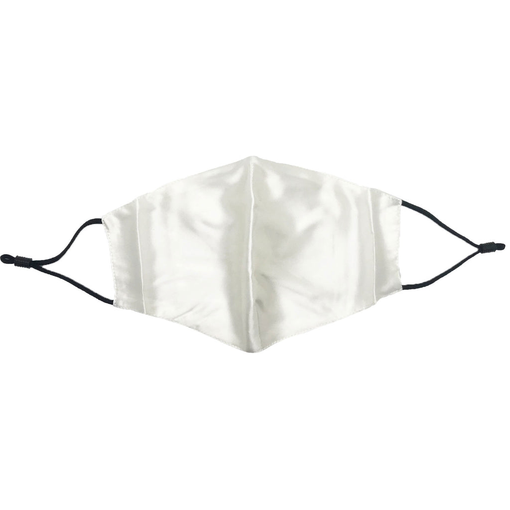 Silk Face Mask with Filter (White)